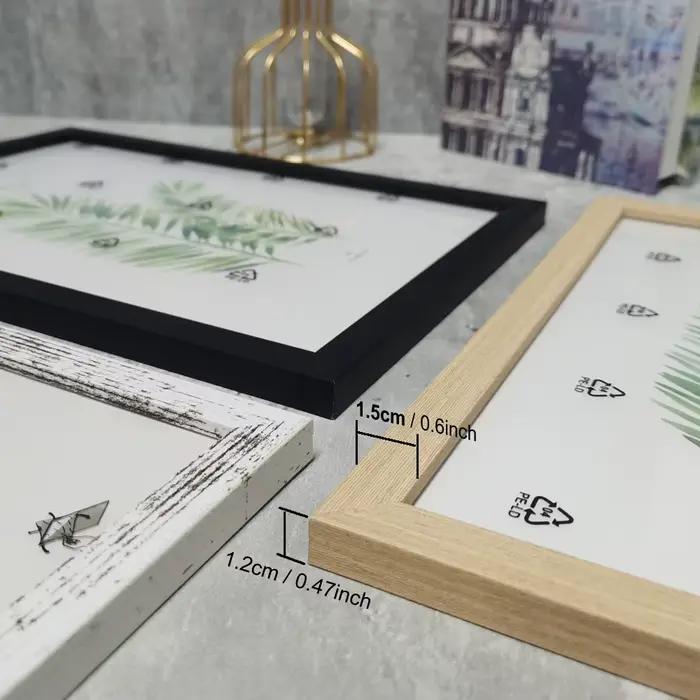 3 pièces cadres Photo en bois pour mur