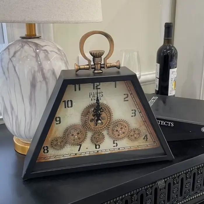 Horloge de Table Antique rétro en métal
