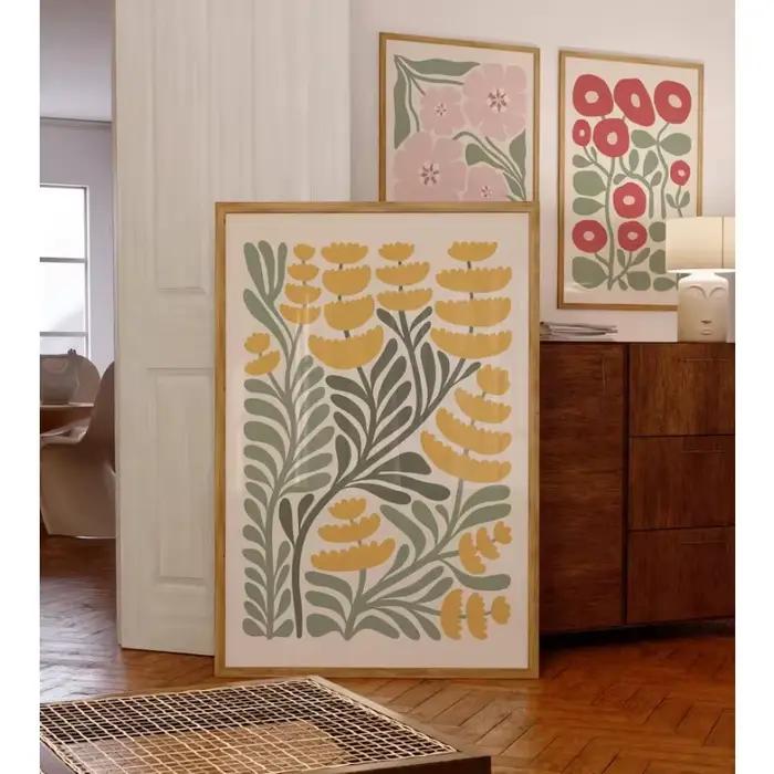 Affiche de fleurs abstraites Boho