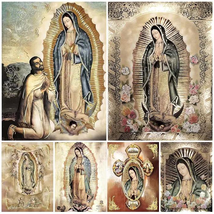 Toile d'art mural avec Portrait de Notre-Dame de Guadalupe
