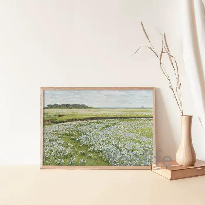 Affiche sur toile de peinture à l'huile vintage pour jardin d'été