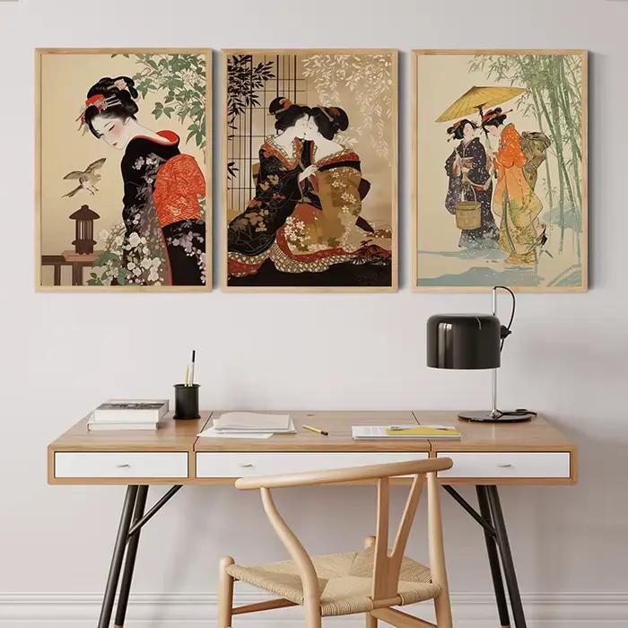 Classique Ukiyoe rétro japonais samouraï