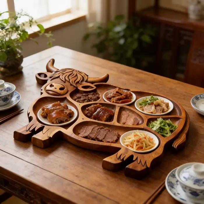 Planche à charcuterie en bois Highland-Cow