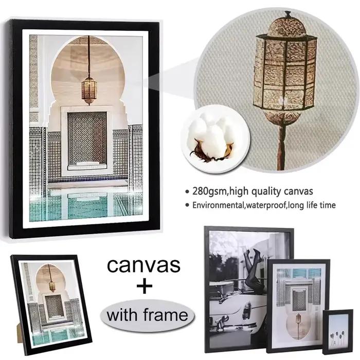 Cadre photo avec peinture sur toile pour femme