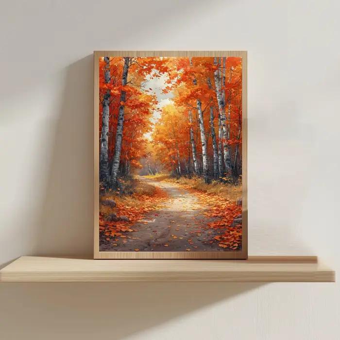 Kit de points de croix de paysage d'automne