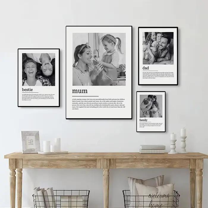 Peinture sur toile personnalisée avec photo de famille