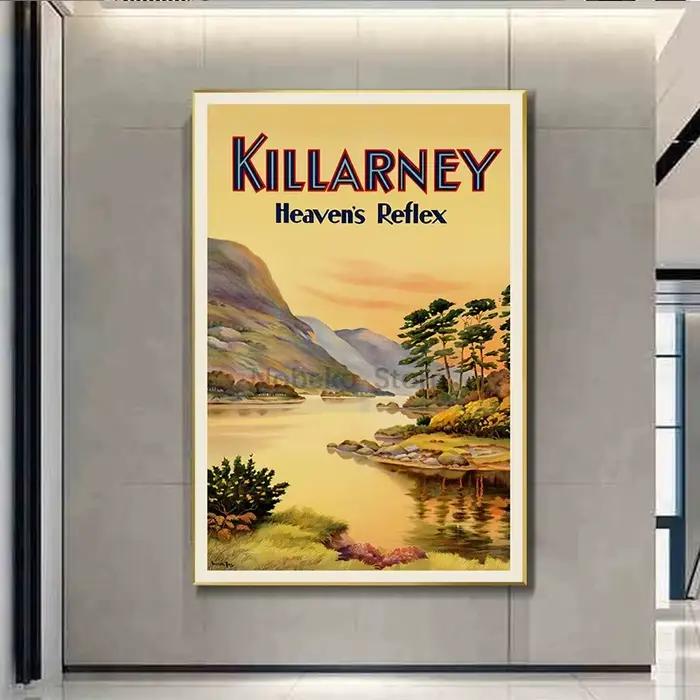 Affiche de voyage vintage d'Irlande