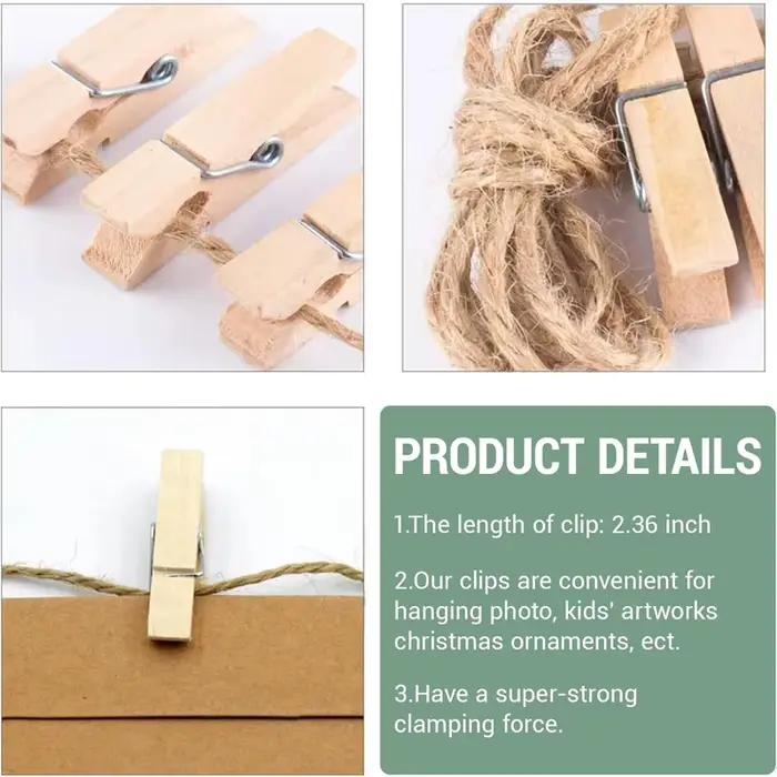 30 cadres photo suspendus en kraft pour photos de 4x6 pouces