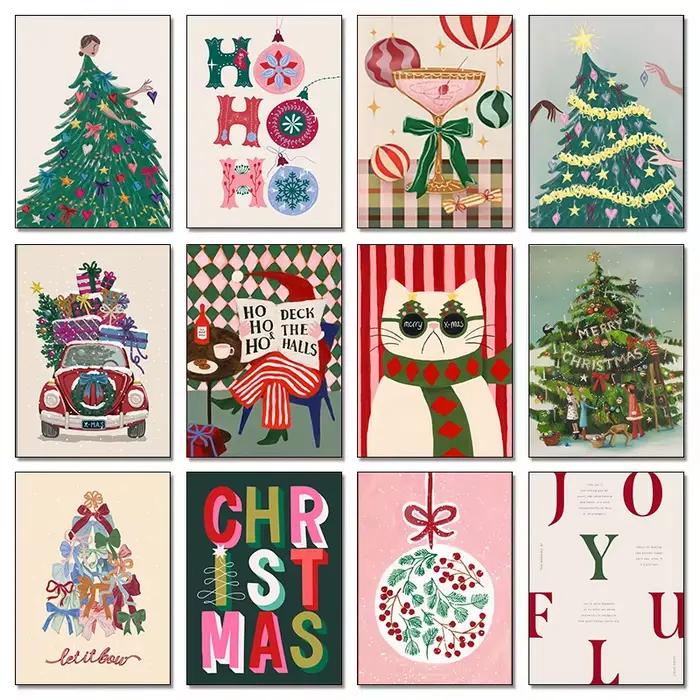 Affiche de décoration de boule d'arbre de noël