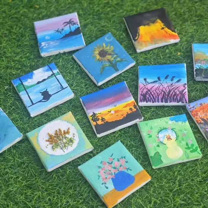Mini cadres de peinture à l'huile