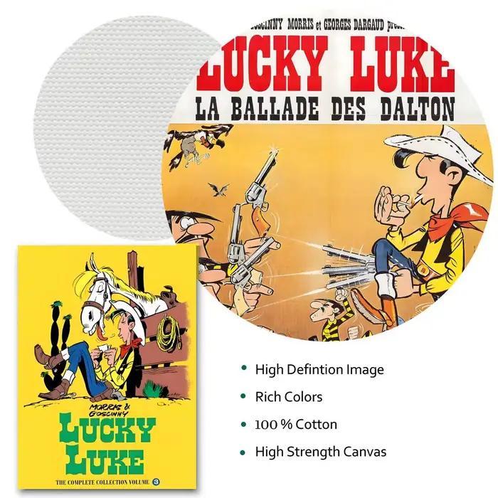 LUCKY LUKE CARTOON Peinture Calligraphie sur Toile HD Décoration Murale pour Maison Bureau Dortoir Salon Chambre Cadeau