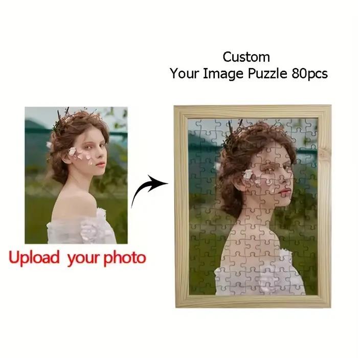 Puzzle en bois personnalisé avec cadre
