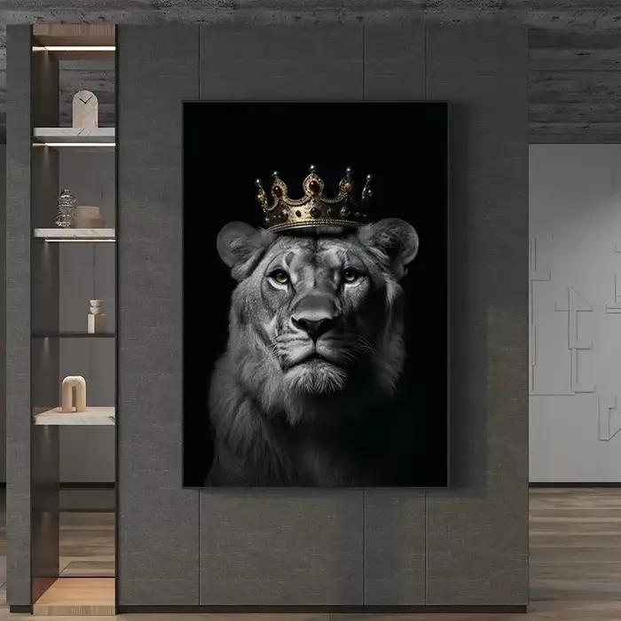 Affiche imprimée du royaume des animaux