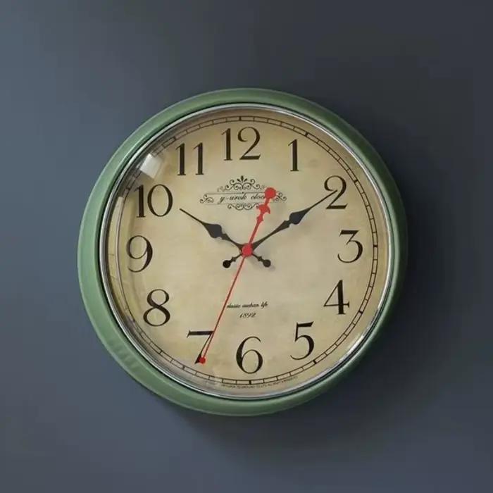 Grande Horloge Murale Américaine, Vintage, Shabby Chic, Salon, Rétro, Décoration de Maison, Chambre à Coucher, Bar Décoratif, Cadeau, SC624