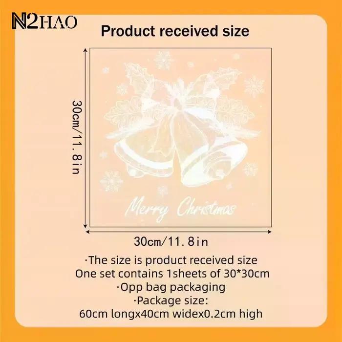 Autocollant flocon de neige cloche blanche de noël