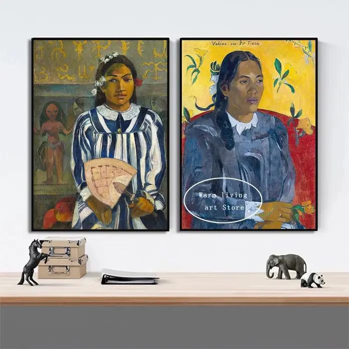 Peinture sur toile vintage Paul GauEcolFigure