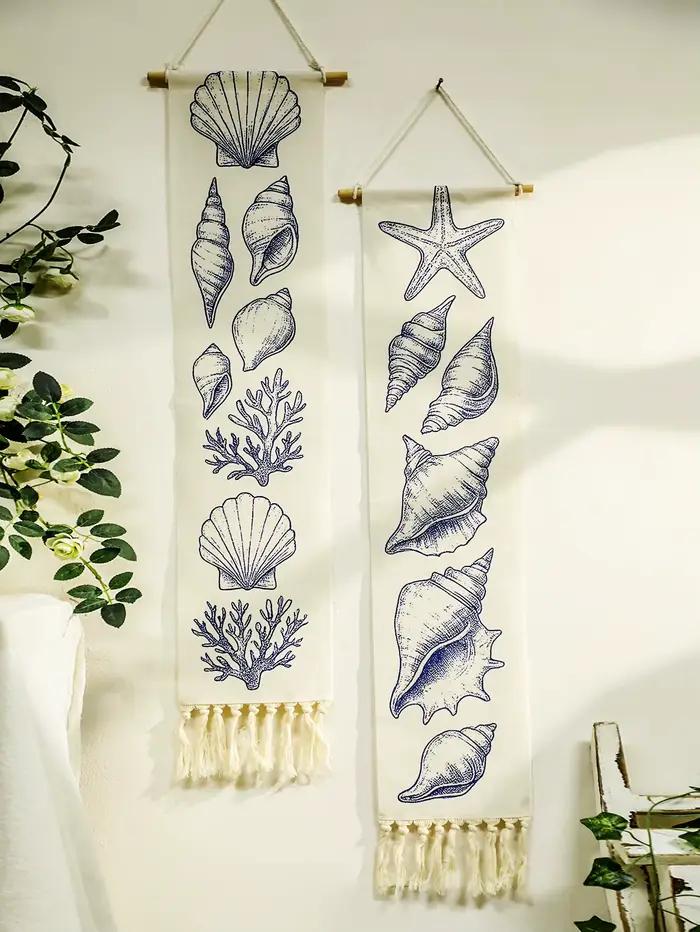 Tapisserie murale Boho Shell & Conch