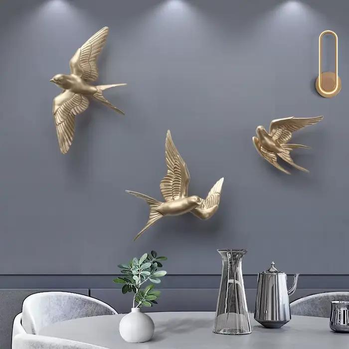 Décoration murale créative d'oiseau 3D
