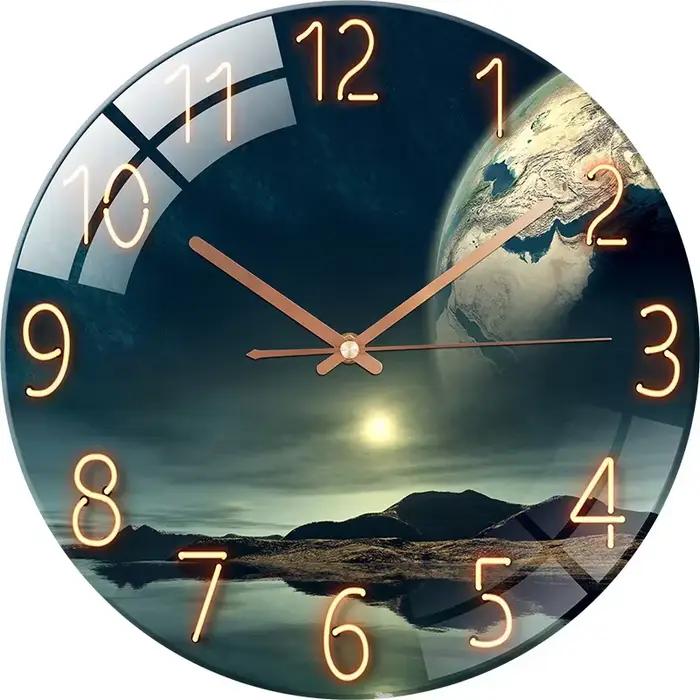 12 pouces horloge murale silencieuse moderne pas de ticking