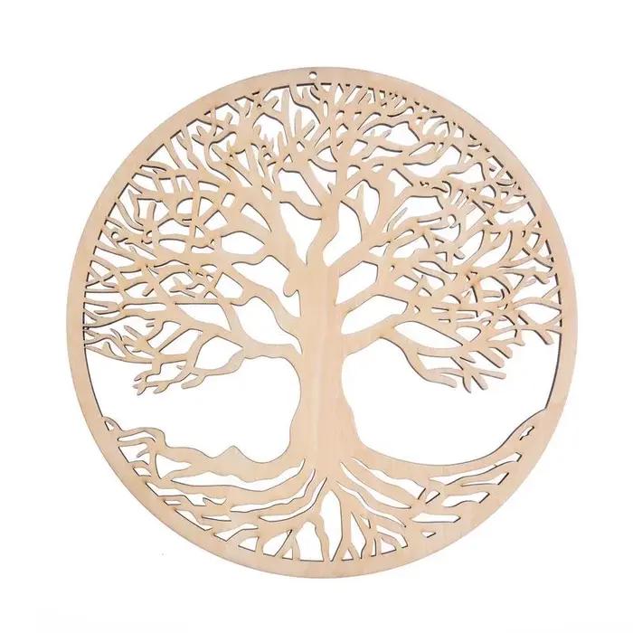 Arbre de vie en bois, décor artistique mural suspendu