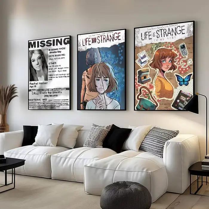 Affiches de jeu L-Life Is S-Strange, décorations pour dortoir, peintures murales pour chambre à coucher et salon, souvenirs