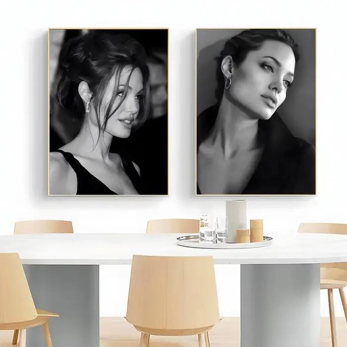 Affiche murale décorative Angelina J-Jolie, impression artistique, décoration murale, décoration de la maison, cadeau, sans cadre