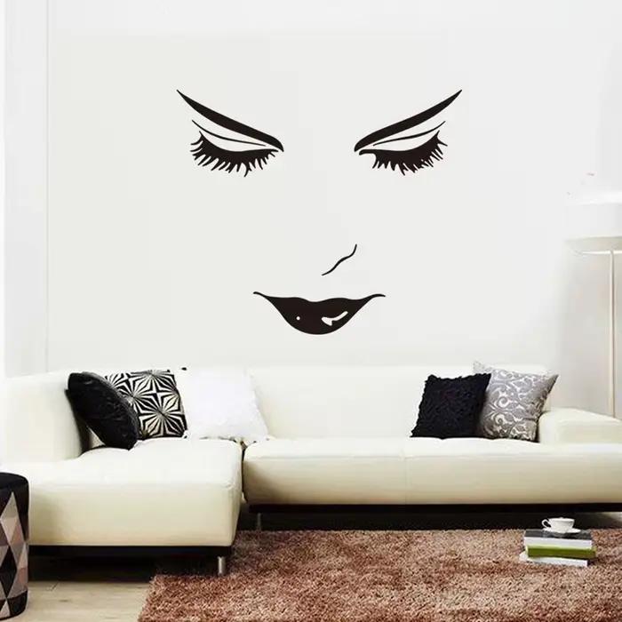 Autocollants muraux pour le visage