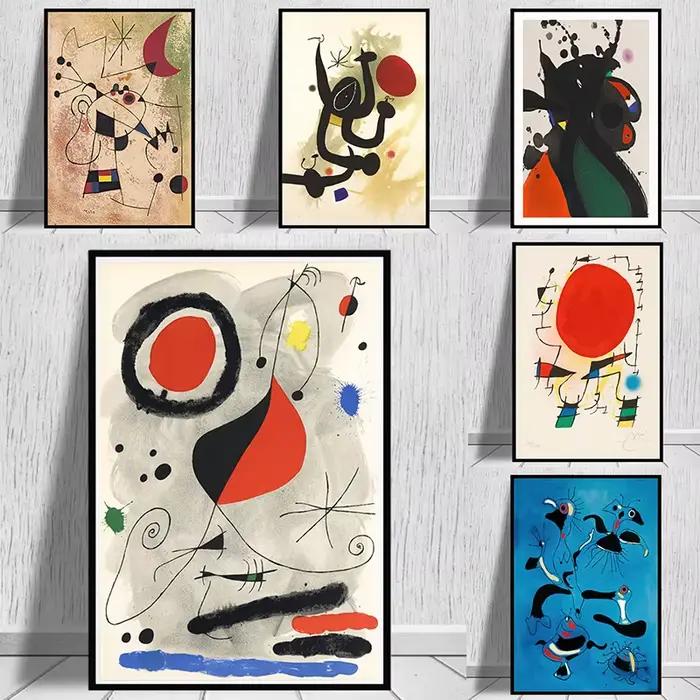 Affiches et imprimés d'art surréalisme de Joan Miro moderne