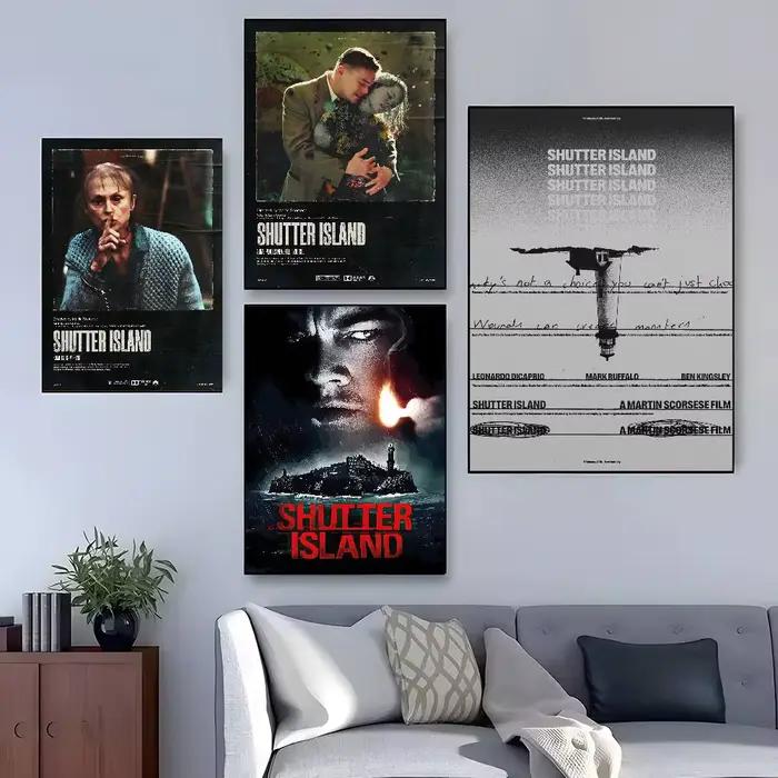 Shutter Island – affiche de films classiques européens et américains, art HD, mur collant, étanche, maison, salon, chambre à coucher, bar, esthétique