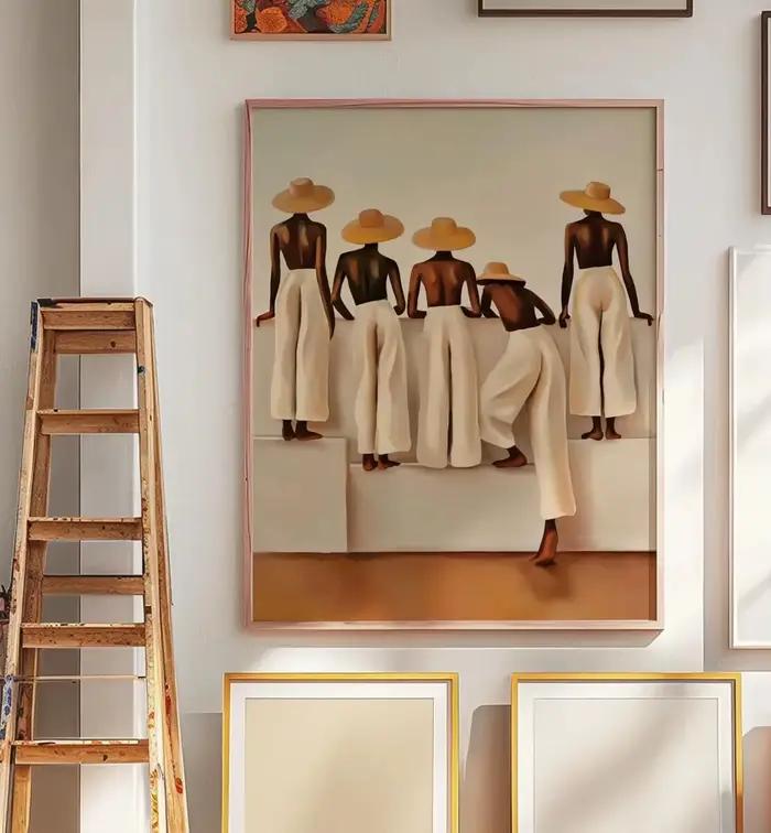 Beige femme Silhouette mur Art Boho imprimable affiche décoration murale minimaliste neutre abstrait femmes toile photo décor à la maison