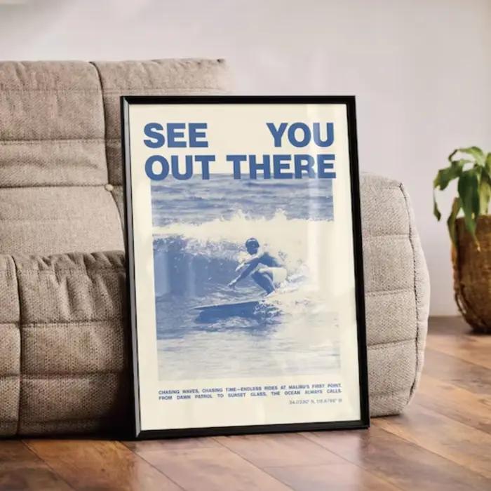 Impression sur toile de surf vintage