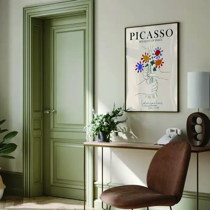 Picasso moderne Bouquet de paix Art mural vintage