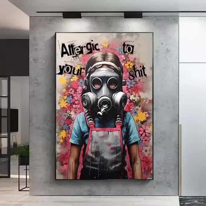 Banksy Graffiti garçon fille avec ballon sur toile affiches imprime Pop Street mur Art peinture pour salon décor à la maison Cuadros