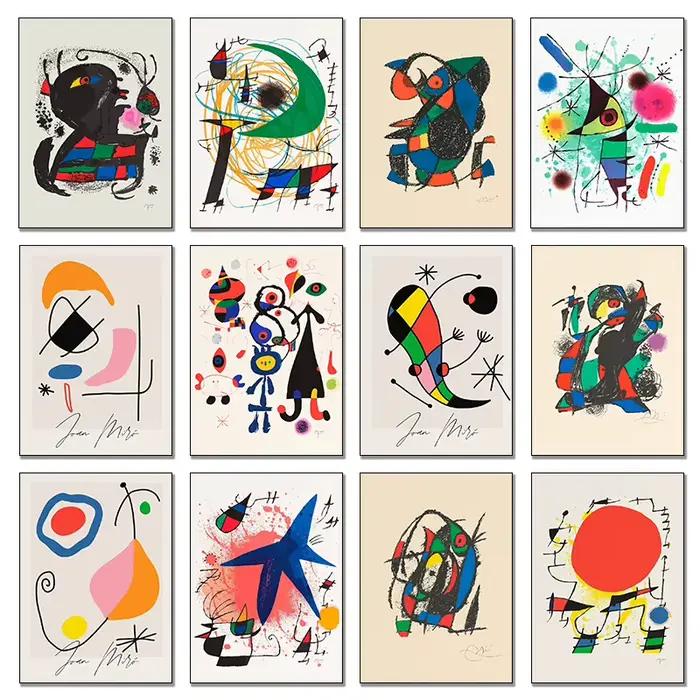 Tableaux sur toile de l'artiste célèbre Joan Miró