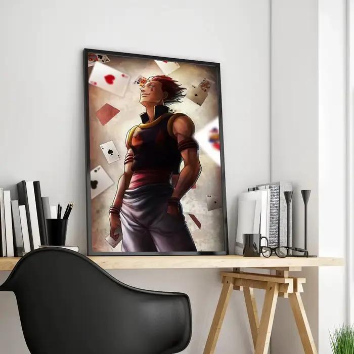 Pop Japan Anime Hunter X Hunter Poster, Killua Zoldyck, Kurapika Gon, Freecsynchronization Hisoka Wall Art, Peinture sur toile, Kawaii Room Decor, 80s