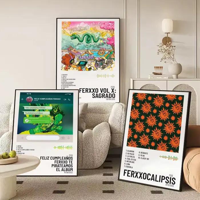 F-feid Album affiche autocollants HD peinture auto-adhésive Art pour chambre salon décor à la maison moderne Stickers muraux cadeau