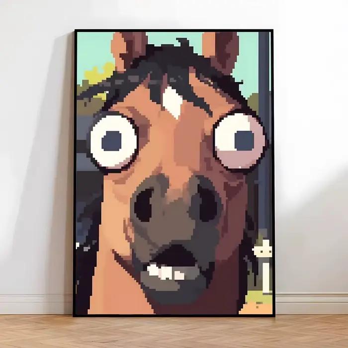 Peinture d'animaux amusants style pixel