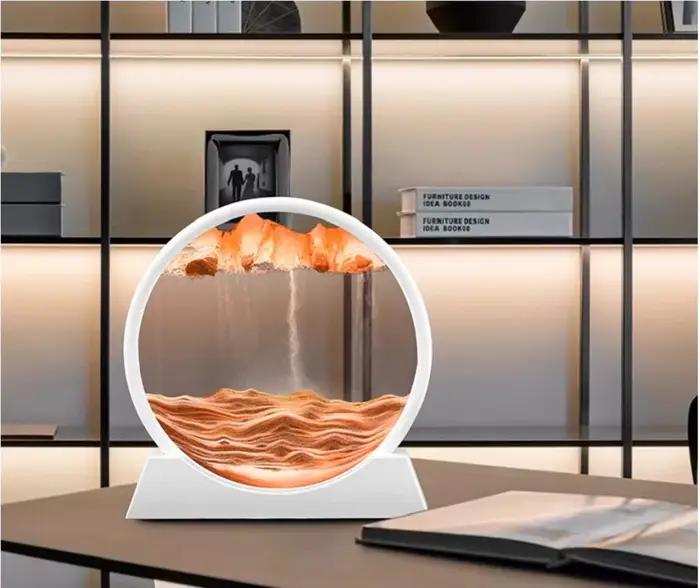 Art de sable mobile en verre 3D