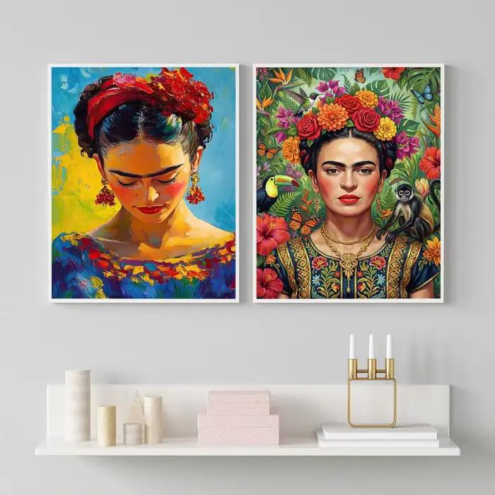 Affiche de l'artiste mexicaine emblématique F-Frida Kahlo