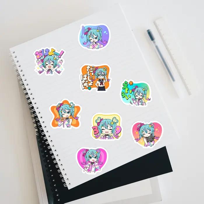 Autocollants décoratifs mignons de style dessin animé pour la décoration de scènes