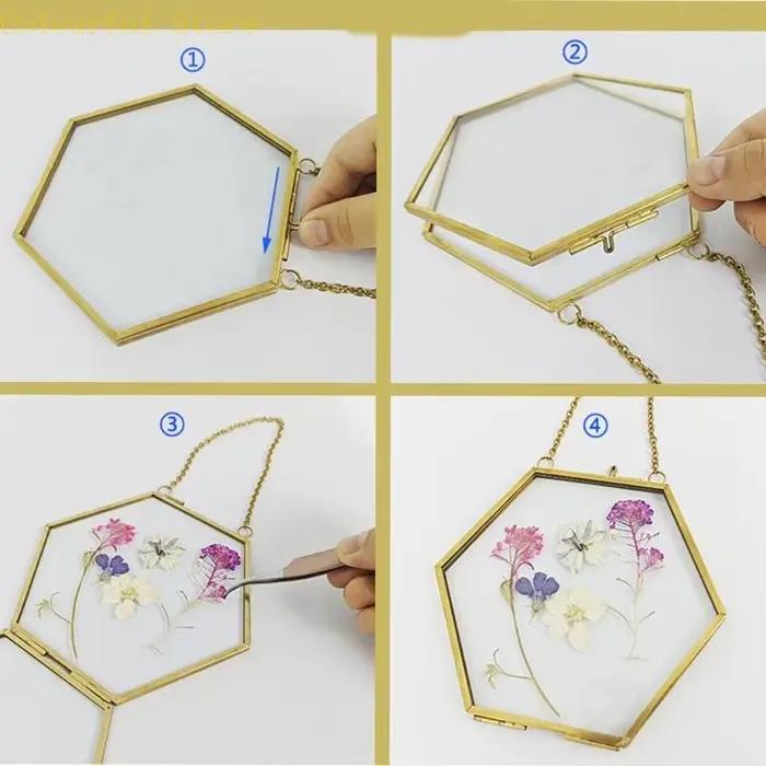 X7XD – cadre fleurs pressées en verre