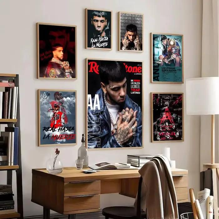 Anuel AA Real Hasta La Muerte - Affiches vintage classiques de l'album musical