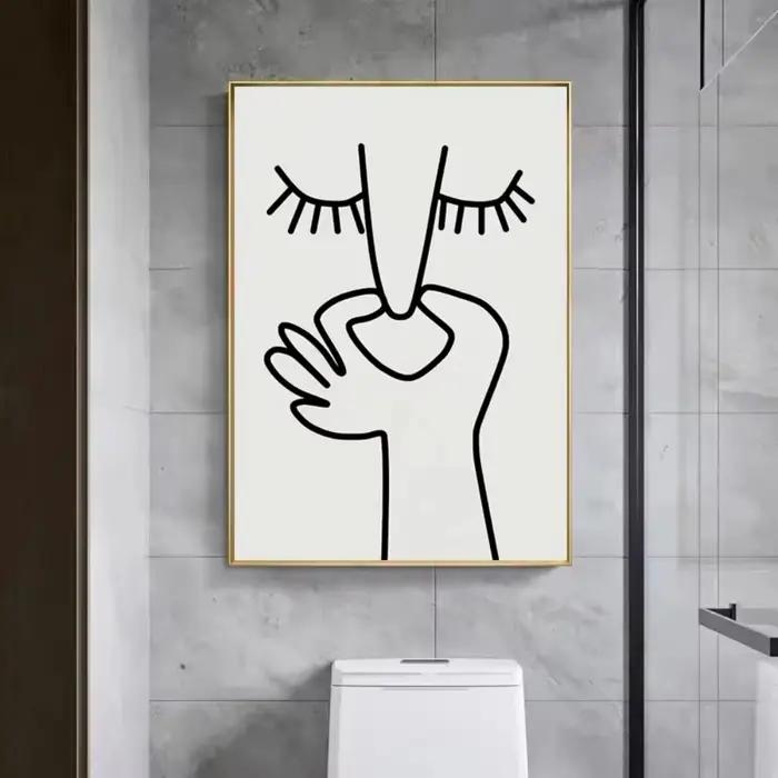Affiche de salle de bain humoristique et amusante