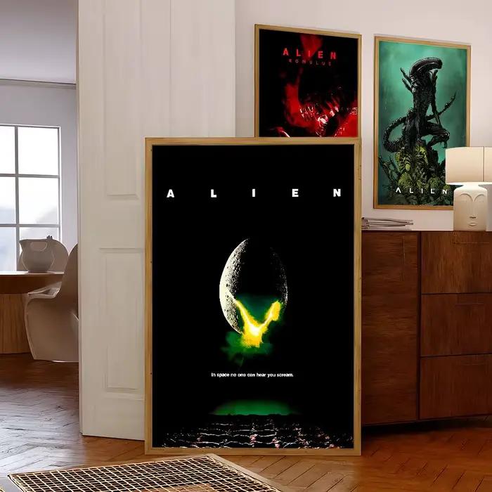 Affiche de film d'horreur a-aliennes, Art mural imprimé adapté au salon, chambre à coucher, Bar, salon, décoration de la maison, cadeau