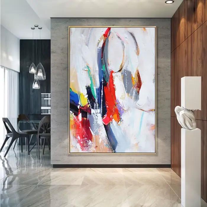 Peinture à l'huile abstraite peinte à la main sur toile