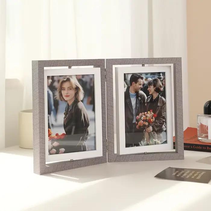 Cadre photo rotatif double face créatif