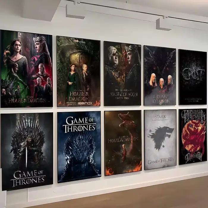 Affiche de film Game Of T-ThroneS W-Western D-Dragon