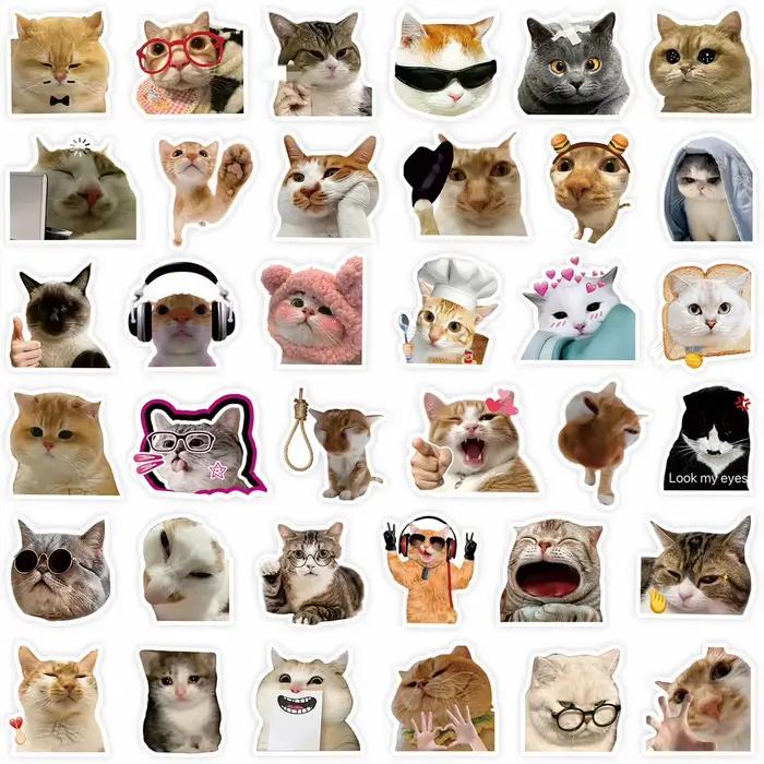 Autocollants Emoji chat drôle mignon