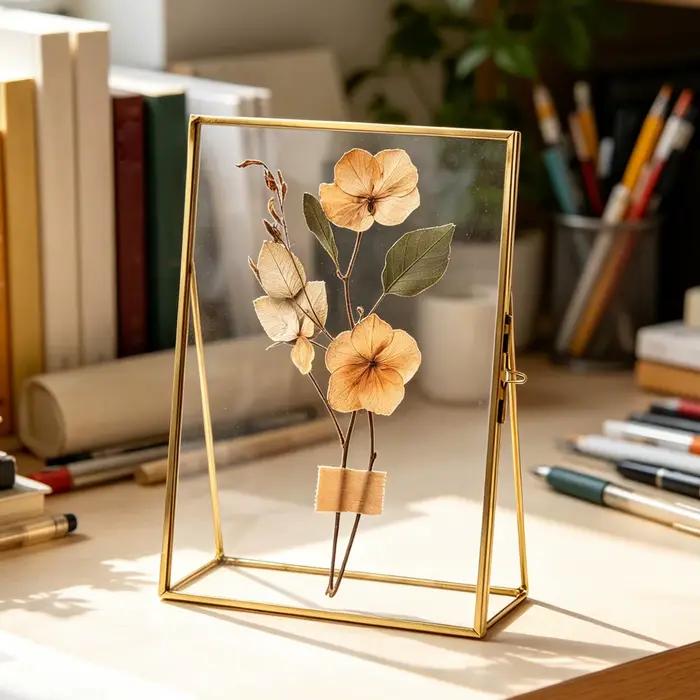 Cadre de presse-fleurs 4x6 pouces en verre carré