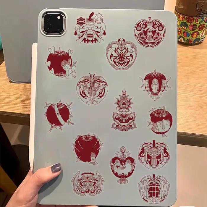 50/100 PIÈCES Rouge Apple Folwer Autocollant Créatif Esthétique Art Graffiti Moto Vélo Café Téléphone